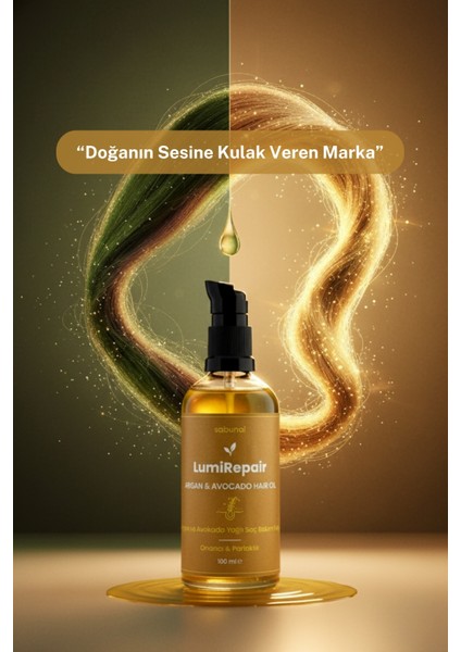 Lumirepair Onarıcı & Parlaklık 100 ml - Argan & Avokado Saç Bakım Yağı