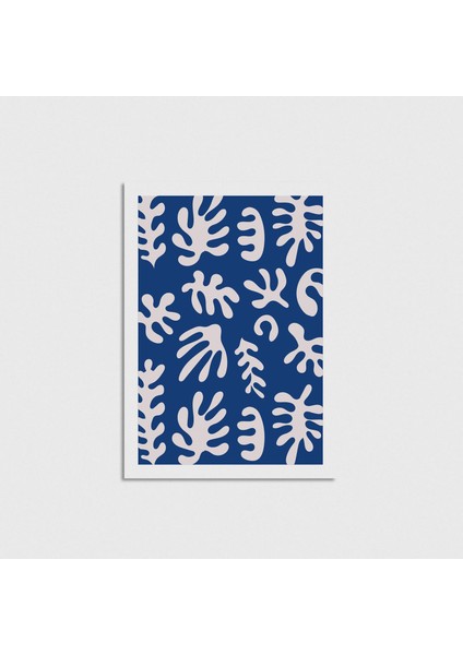 Blue Coral Çerçevesiz Poster Duvar Dekorasyonu