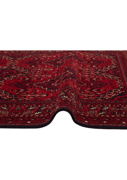 Eko Halı Buhari Bhr 05 Red Afgan Desenli Akrilik Şönil Hav Toz Vermez Etnik Modern Halı modelleri
