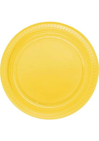 25 Adet Plastik Tabak Sarı