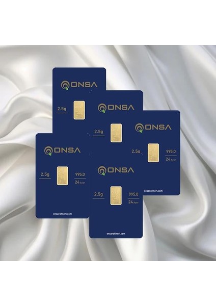 5 Adet 2.5 gr 24 Ayar Onsa Gram Altın