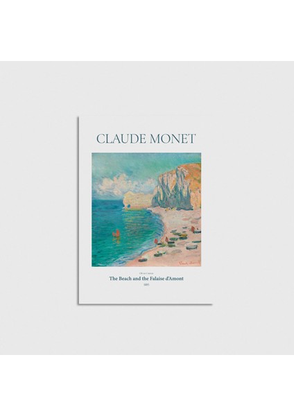 Claude Monet - The Beach And The Falaise D&#8217;AMONT Çerçevesiz Poster Duvar Dekorasyonu