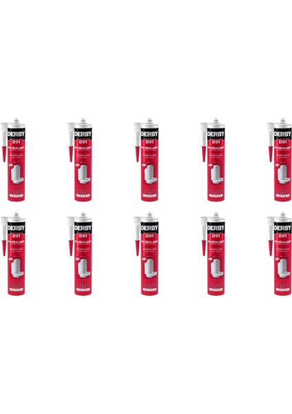 D91 Poliüretan Mastik Beyaz 280ML - 10 Adet