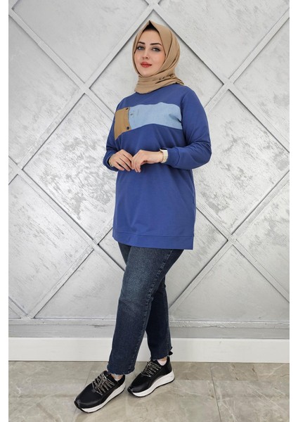 Kadın Kombnli Taş Detaylı Tesettür Tunik