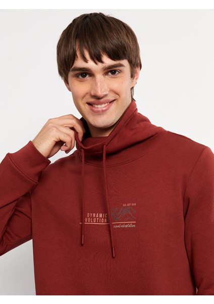 Yeni Sezon Keşiş Yaka Uzun Kollu Baskılı Erkek Kalın Sweatshirt