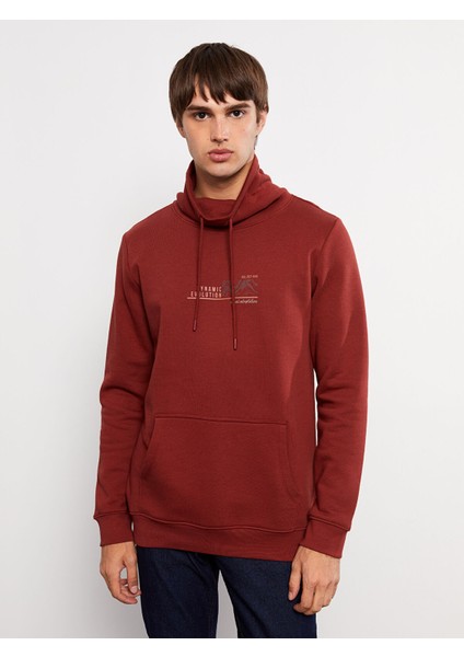 Yeni Sezon Keşiş Yaka Uzun Kollu Baskılı Erkek Kalın Sweatshirt fiyatları