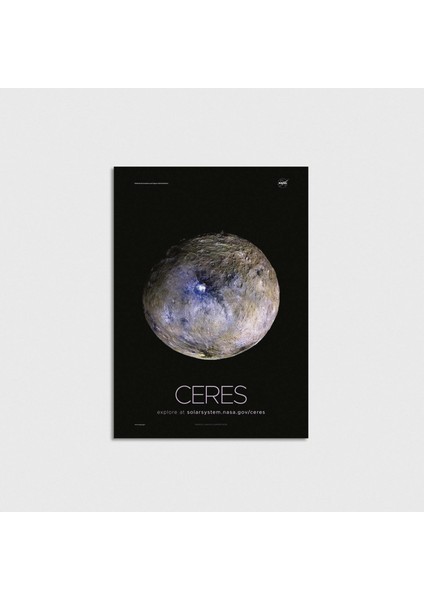 Nasa - Ceres Çerçevesiz Poster Duvar Dekorasyonu