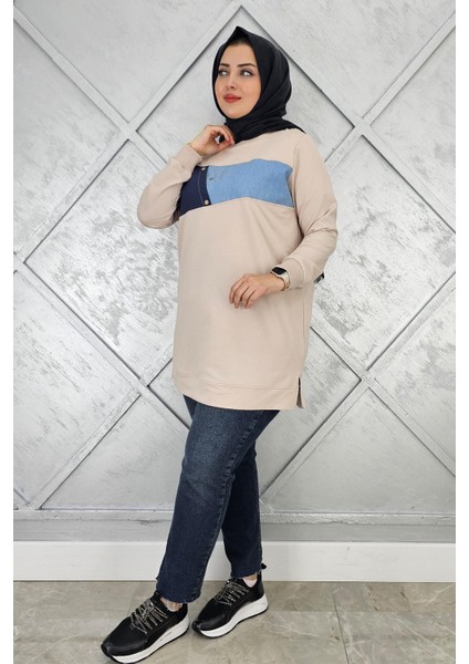 Kadın Kombnli Taş Detaylı Tesettür Tunik modelleri