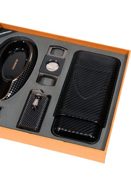 Çakmak Kesici Küllük Puro Tutucu Masa Kılıf Beşli Siyah Puro Seti modelleri