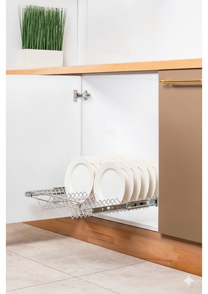 Mutfak Dolabı Içi Teleskopik Raylı Bağımsız Tabaklık