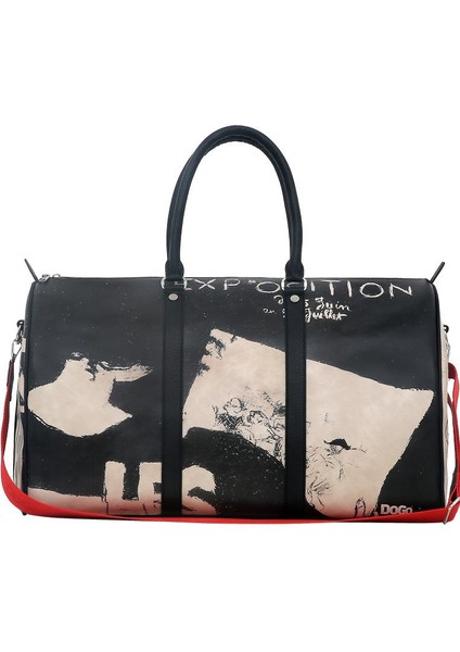 Kadın Vegan Deri Siyah Seyahat Çantası - Les Peintres Tasarım modelleri