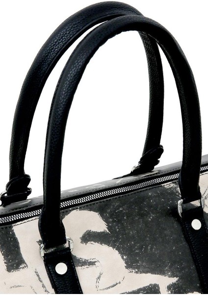 Kadın Vegan Deri Siyah Seyahat Çantası - Les Peintres Tasarım indirimleri