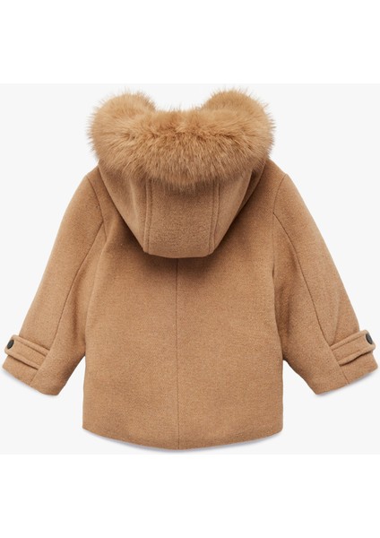 Uzun Kollu Yün Karışımlı Kapaklı Cepli Kapşonlu Kaban fiyatları