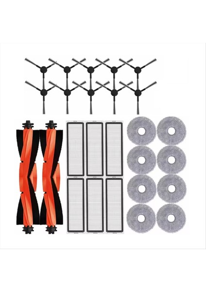 Xiaomi Robot Vakum S20 + / S10 Plus / B108GL / B105 / B108CN / B113CN Yedek Parça Ana Yan Fırça Filtre Paspas Için 26 Adet (Yurt Dışından)