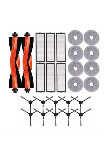 Xiaomi Robot Vakum S20 + / S10 Plus / B108GL / B105 / B108CN / B113CN Yedek Parça Ana Yan Fırça Filtre Paspas Için 26 Adet (Yurt Dışından) fırsatları