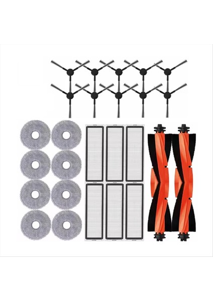 Xiaomi Robot Vakum S20 + / S10 Plus / B108GL / B105 / B108CN / B113CN Yedek Parça Ana Yan Fırça Filtre Paspas Için 26 Adet (Yurt Dışından) indirimleri