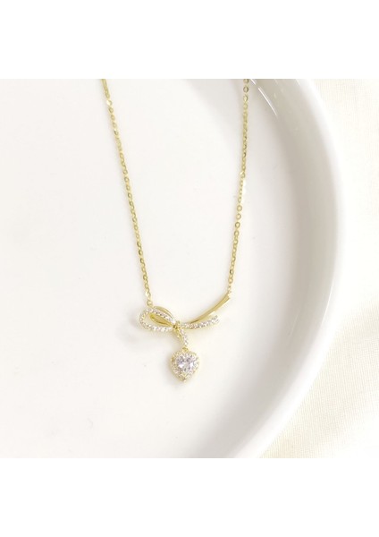 316L Çelik Zirkon Taşlı Düğüm Sallantı Beyaz Kalp Figür Kadın Kolye fiyatları