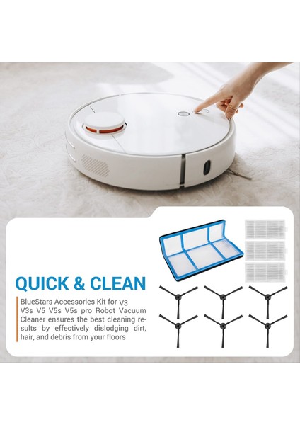 Ilıfe V3 V3S V5 V5S Pro X5 V55 V50 Robotik Vakum Süpürge, Hepa Filtre Yan Fırça Aksesuarları Için Yedek Parçalar (Yurt Dışından) modelleri