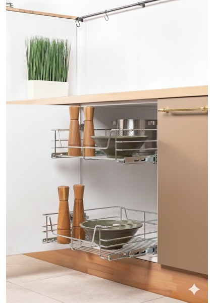 Teleskopik Raylı Mutfak Çekmece Sepeti 50 cm fiyatları