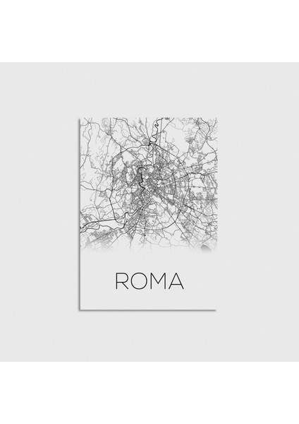 Roma Harita Çerçevesiz Poster Duvar Dekorasyonu