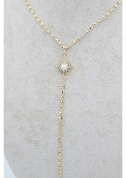 Vip Serisi/stil Incisi Güneş Uzun Zirkon Taşlı Kolye