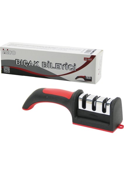 Kutulu Bıçak Bileme 3 Boğumlu Renkli Plastik Saplı (5148)