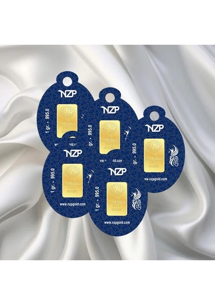 5 Adet 1 gr 24 Ayar Nizipli Gram Altın