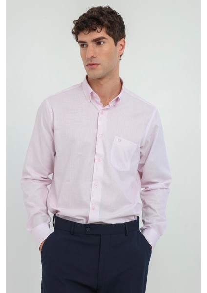 Mor Kare Desen Regular Fit Erkek Gömlek fiyatları