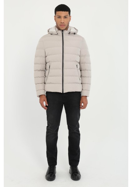 Taş Slim Fit Şişme Kapüşonlu Erkek Mont fiyatları