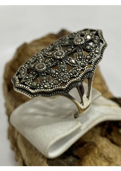 Markazit Taşlı Gümüş Kadın Yüzük modelleri