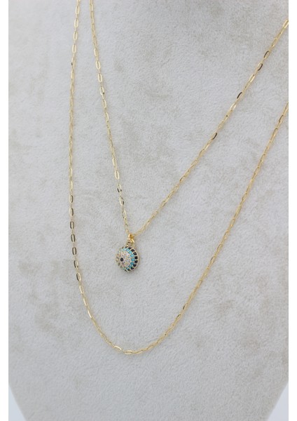 Stil Incisi/vip Serisi Nazar Boncuklu Zirkon Taşlı Kolye fiyatları