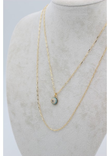 Stil Incisi/vip Serisi Nazar Boncuklu Zirkon Taşlı Kolye modelleri