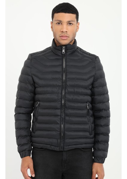 Siyah Kapitone Slim Fit Erkek Mont fiyatları