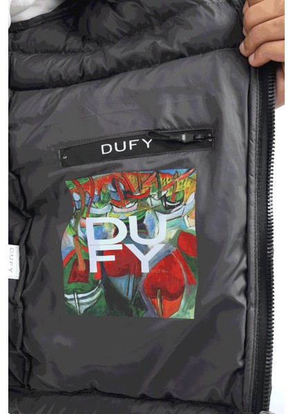 Antrasit Kapitone Slim Fit Erkek Mont