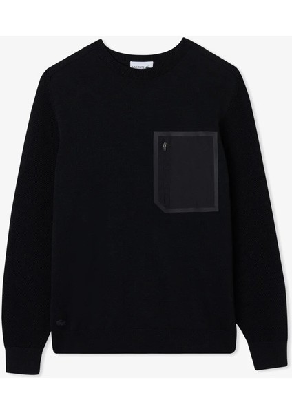 Erkek Regular Fit Bisiklet Yaka Siyah Triko fiyatları