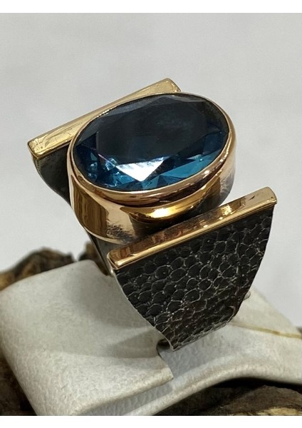 Mavi Taşlı Gümüş Kadın Yüzük fiyatları