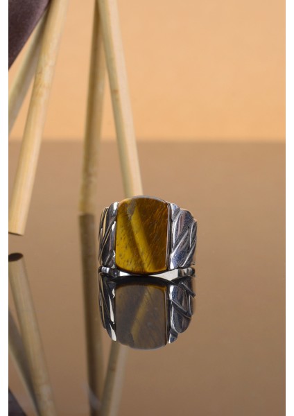 Kaplangözü Taşlı 925 Ayar Gümüş Erkek Yüzük fiyatları