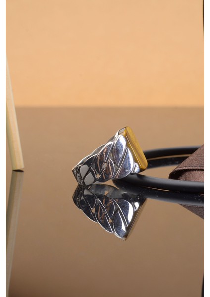 Kaplangözü Taşlı 925 Ayar Gümüş Erkek Yüzük fırsatları