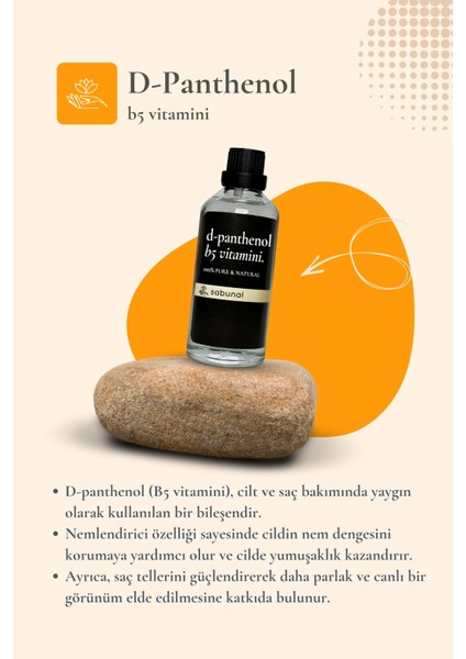 D-Panthenol (B5 Vitamini) 100 ml - Saç ve Cilt Bakım Vitamini fiyatları
