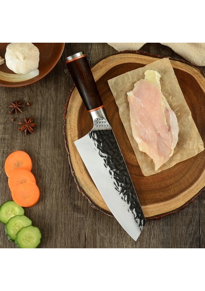 El Dövmesi Abanoz Ağacı Saplı Japon Tarzı Kritsuke Şef Bıçağı fiyatları
