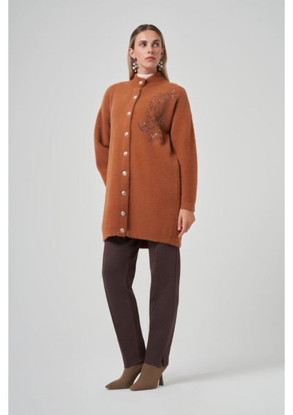 Nakış Işleme Detay Hırka 7007 Tarçın fiyatları