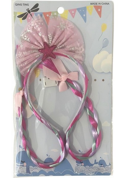 Işıklı Örgülü Kız Çocuk Taç