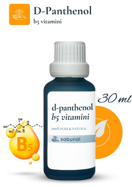 D-Panthenol (B5 Vitamini) 30 ml - Saç ve Cilt Bakım Vitamini
