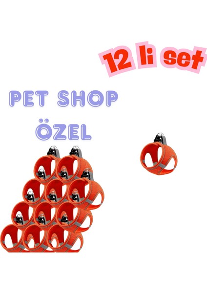 12’lı Set Air Mesh Antibakteriyel Xs Gögüs Tasması Turuncu