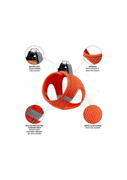 12’lı Set Air Mesh Antibakteriyel Xs Gögüs Tasması Turuncu fiyatları