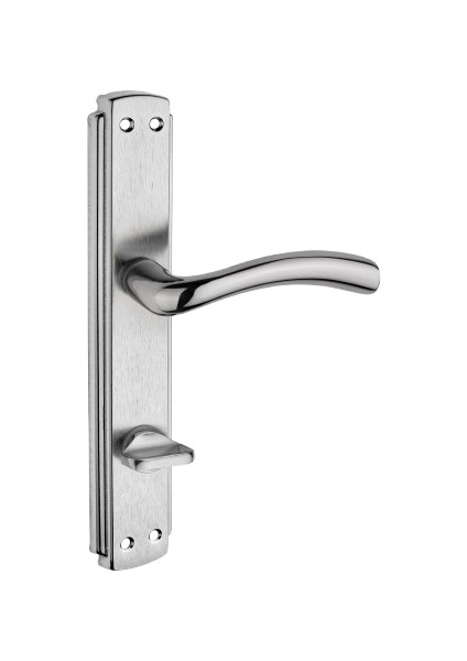 Kuğu Kol Aynalı Nikel Saten Wc Kapı Kolu