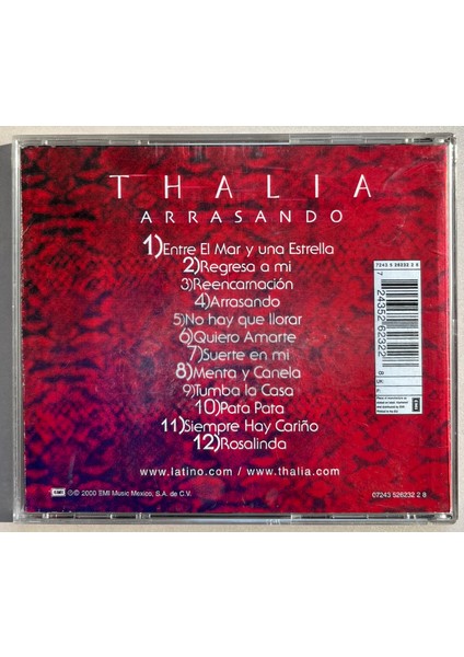 Thalia Arrasando CD (Orijnal 2000 Dönem Baskı Cd) fiyatları
