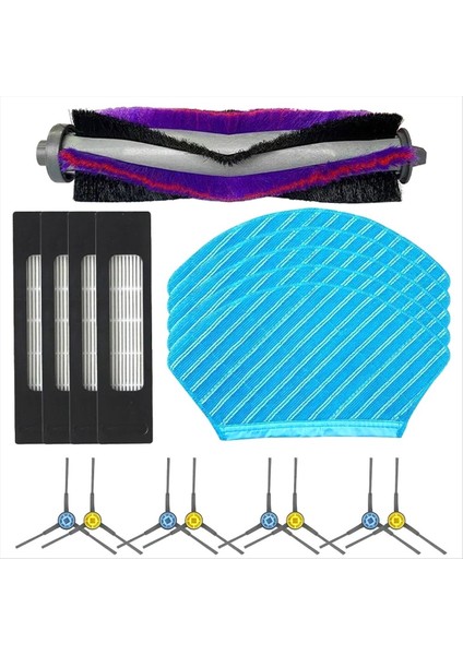 Midea M7 M7 Pro M7 Evo/eureka NER700 Robotlu Süpürge Paspas Bez Bez Yan Fırça Hepa Filtre Seti Aksesuarları (Yurt Dışından)