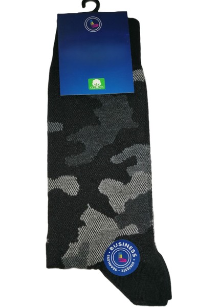 Erkek Kamuflaj Desen Dikişsiz Yazlık Soket Çorap 40-44 Numara 1 Çift