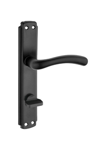 Kuğu Kol Aynalı Siyah Wc Kapı Kolu